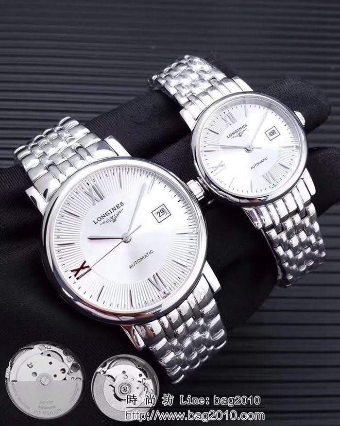 LONGINES浪琴 經典瑰麗 情侶機械對表 WSS1484